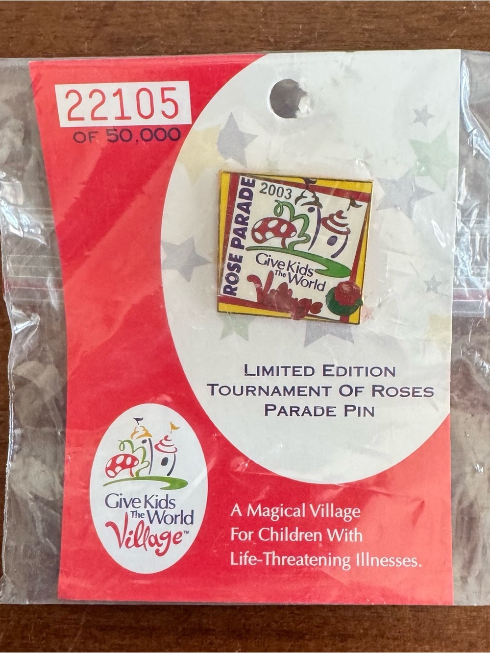2003 Rose Parade Pin - Red/Yellow